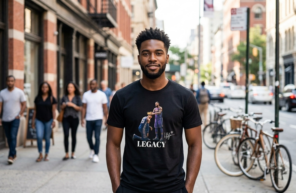 Basketball T‑Shirt — 'LEGACY' Kobe Tribute Crew Tee