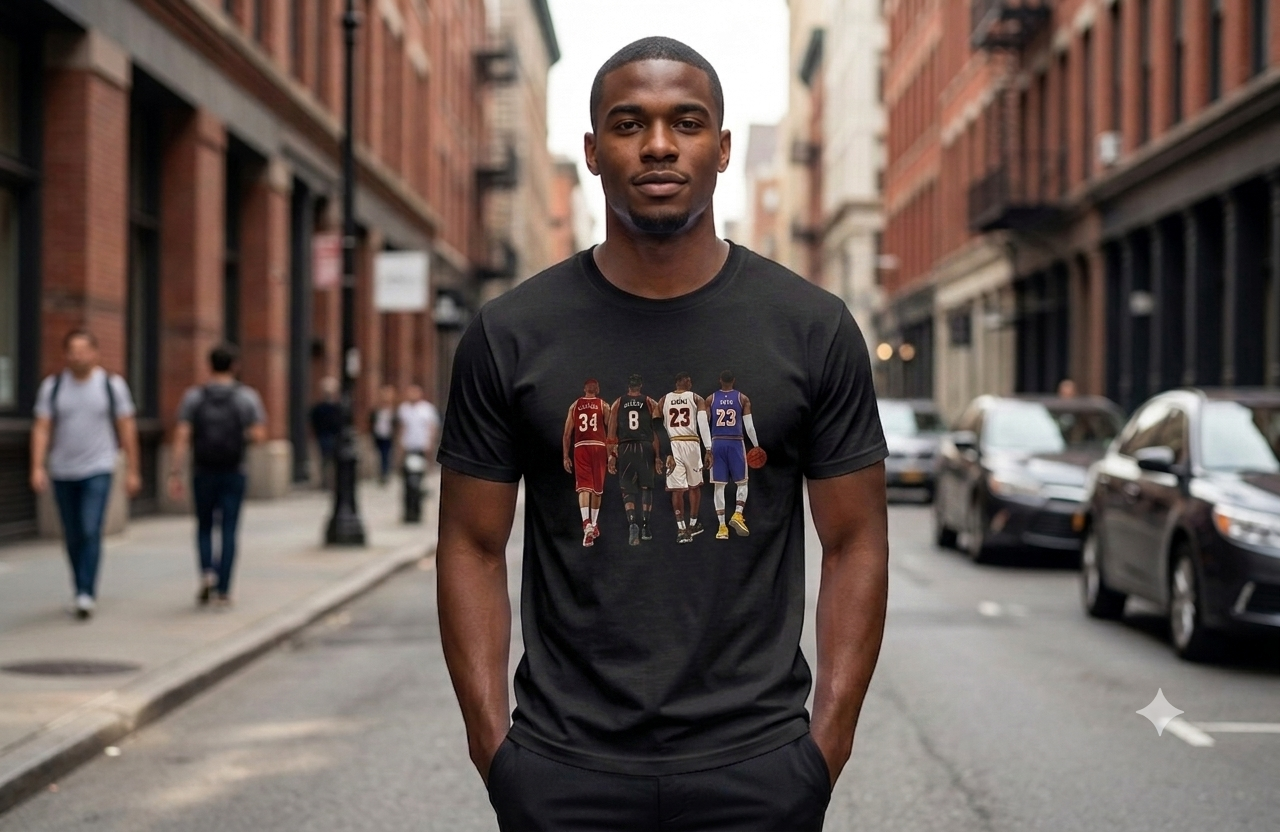 Basketball Legends Tee — LeBron through the Years