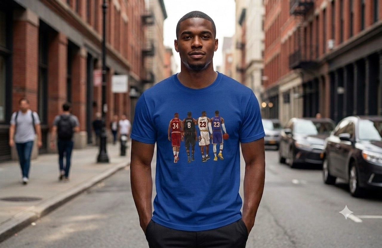 Basketball Legends Tee — LeBron through the Years