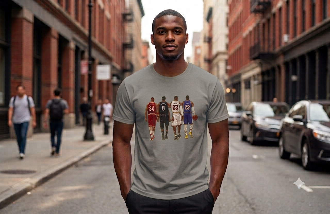 Basketball Legends Tee — LeBron through the Years